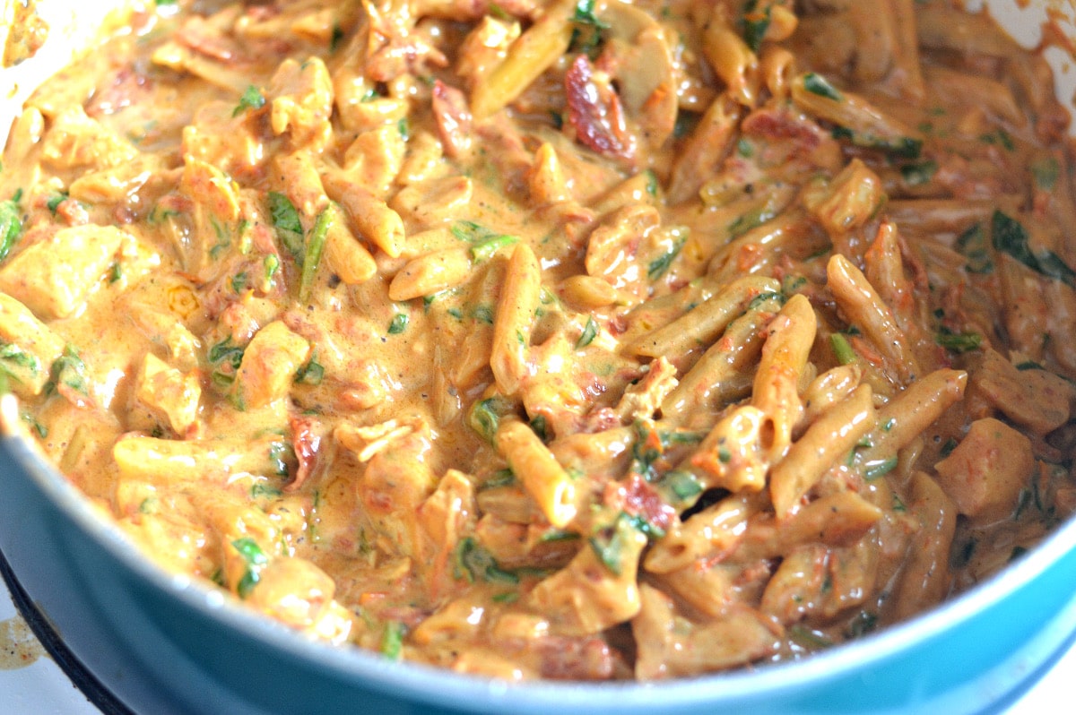 One Pan Tuscan Chicken Pasta-image