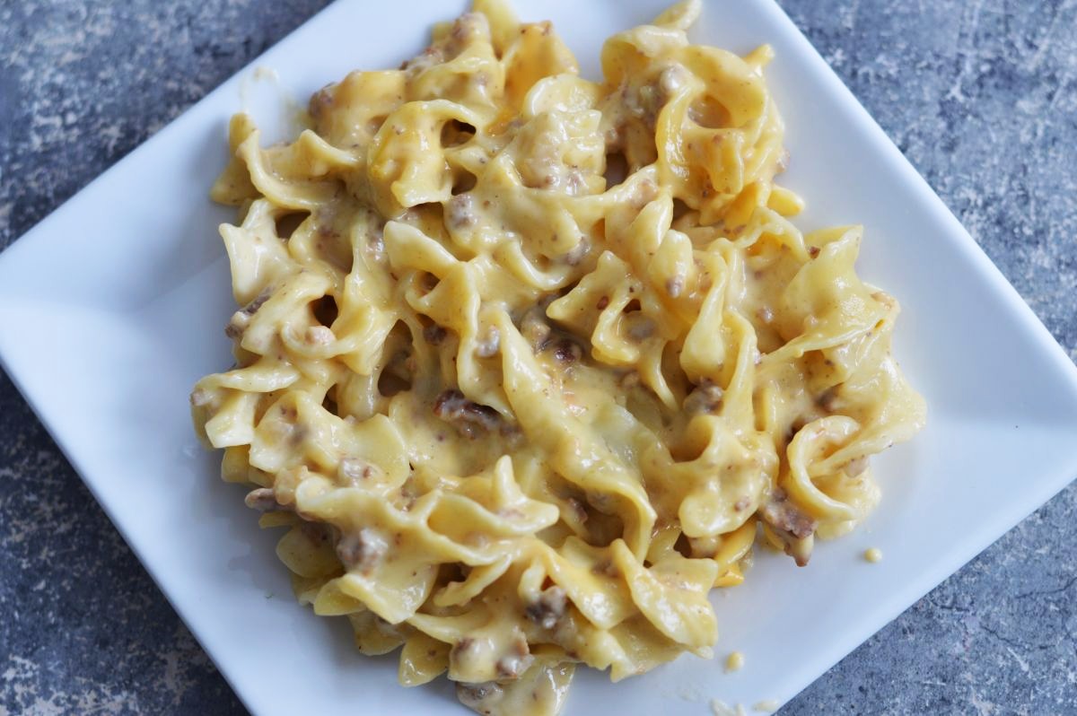 Creamy Ground Beef and Egg Noodles • - Recipes from French Creek