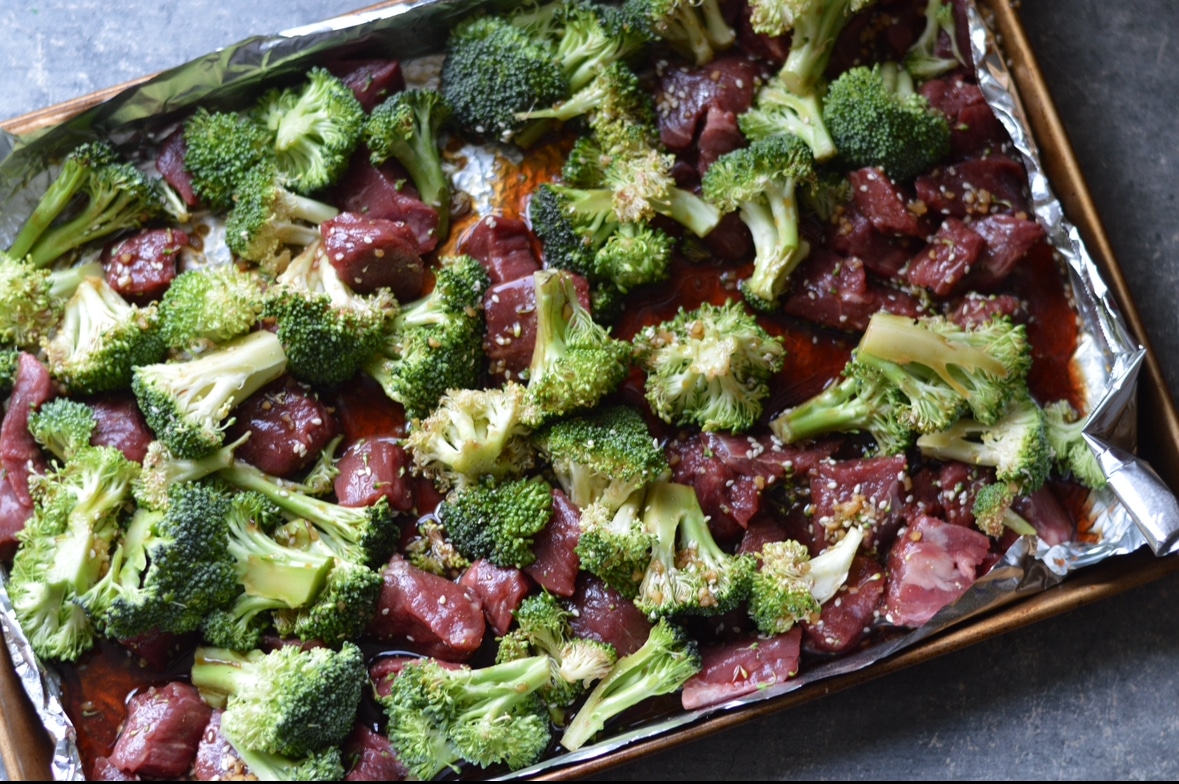 Sheet Pan Beef & Broccoli [recipesfromfrenchcreek.com]